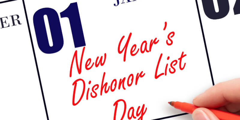 New Year's Dishonor List Day