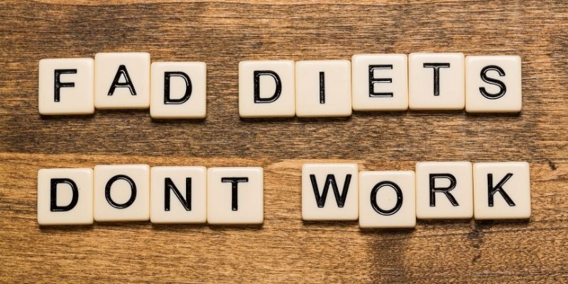 Fad diets don't work sign