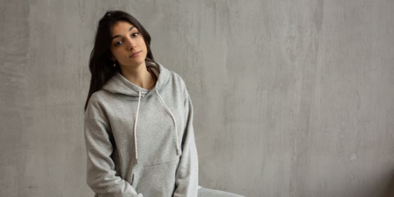 Person with sweats on