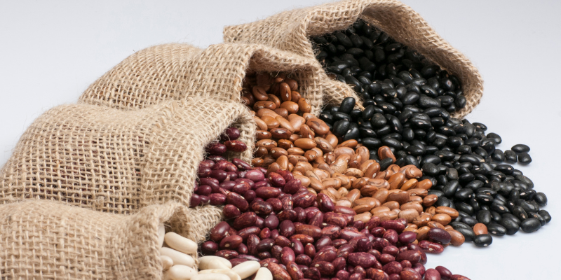 bags of dry beans