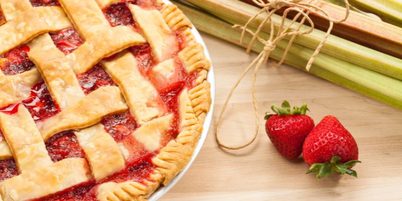 A rhubarb pie