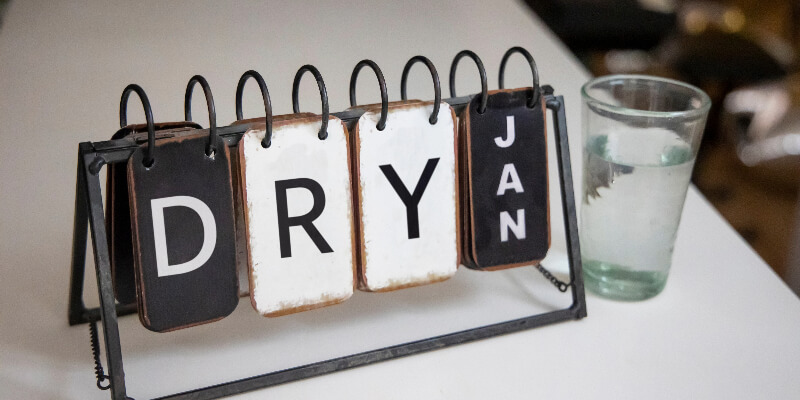 dry january sign