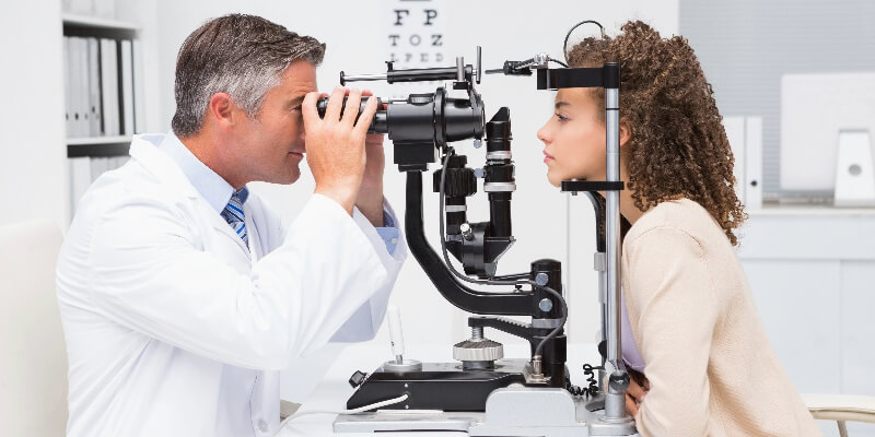 a person getting an eye exam