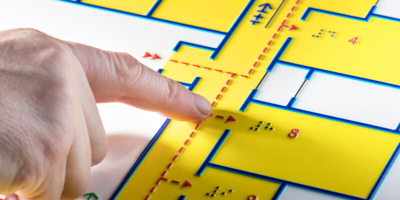 a building evacuation map.
